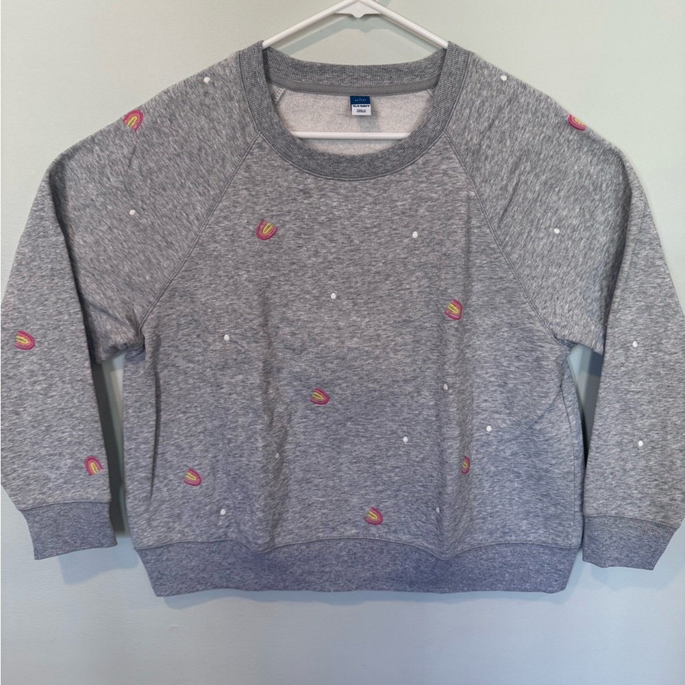 Old Navy Men's Light Gray Crewneck Sweater